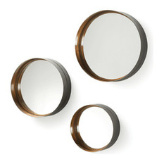  - AA0137R83 - WILSON Set 3 Mirrors Metal Gold/Black - Wall Mirrors