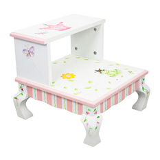  - Princess & Frog Step Stool - Kids Bedroom Furniture Sets