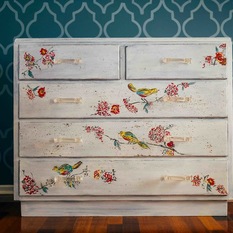  - Hand-painted Bird Dresser - Dressers