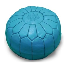  - Moroccan Pouffe, Sky Turquoise - Kids Chairs