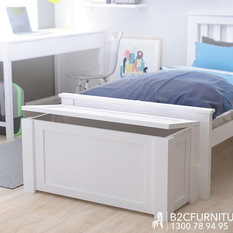  - Modern kids white toy boxes or storage bins - single size - Kids Storage Benches and Toy Boxes