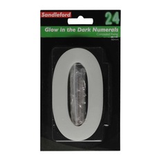  - Sandleford 90mm Ultra Glow Self Adhesive Numeral - 0 - House Numbers