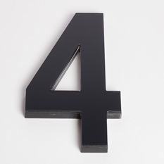  - Sandleford 150mm Black Acrylic Numeral - 4 - House Numbers