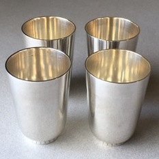  - Georg Jensen Set of 4 Sterling Silver Art Deco Cups No. 825A by Sigvard Bernadot - Drinksglas