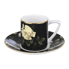  - Portmeirion - Ted Baker Rosie Black Espresso Cup & Saucer - Cappuccino and Espresso Cups