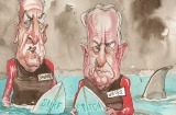 David Rowe illo for Chanticleer 27 May 2017 SurfStitch chied executive Mike Sonand chairman Sam Weiss