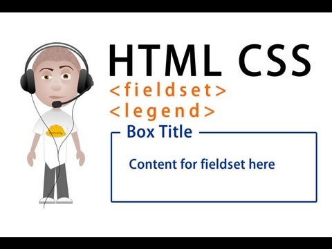 HTML CSS fieldset and legend Tag Form Containers HTML4 HTML5 tutorial