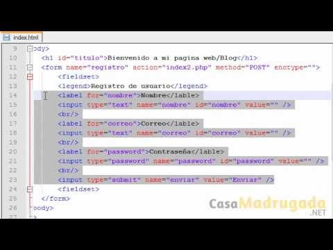 Tutorial XHTML y CSS - 60 - Form y Fieldset