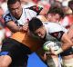 Shokei Kin looks to find a way through the Cheetahs defence.