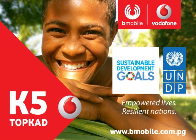 bmobile-vodafone topkads features UNDP logo