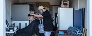 The backyard barber of Blacktown, Allan Ezekiela.