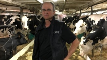 Germain Lehoux, fifth generation Holstein dairy farmer/breeder in St-Elzéar