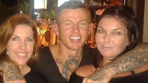 Mercedes Corby, Todd Carney and Schapelle Corby in Bali following Schapelle Corby's release from jail. 