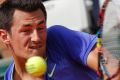 Australia's Bernard Tomic during his first round loss to Austria's Dominic Thiem at the French Open on Sunday.