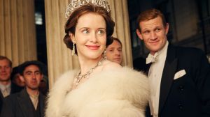 Claire Foy (Elizabeth II) and Matt Smith (Prince Philip) in The Crown.