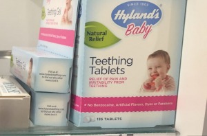 Hyland's homeopathic teething tablets and gel on sale in Melbourne.