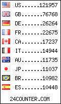 visitors by country counter