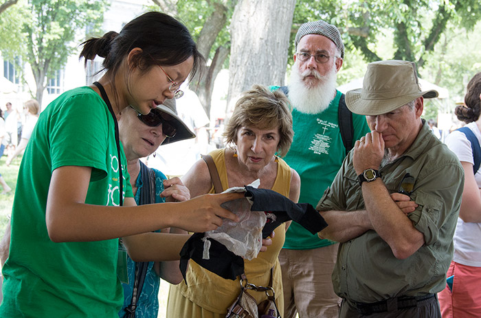 Volunteers can help participants explain and interpret their crafts and other traditions for visitors.