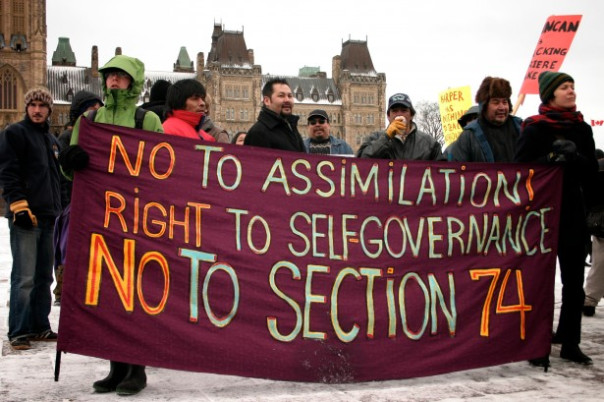 Algonquins of Barriere Lake protest in Ottawa, 2010