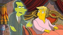 The Simpsons parody Trump and Nixon
