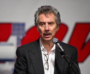 File - Bigelow Aerospace President Robert Bigelow talks during a press conference shortly after he and NASA Deputy Administrator Lori Garver toured the Bigelow Aerospace facilities on Friday, Feb. 4, 2011, in Las Vegas.