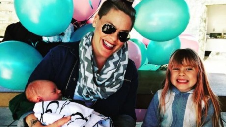 Pink threw a 'big sister party' for daughter Willow when baby Jameson arrived.
