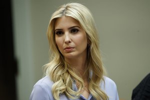 Ivanka Trump, the daughter of President Donald Trump, listens during a meeting between President Donald Trump and women small business owners in the Roosevelt Room of the White House in Washington, Monday, March 27, 2017.