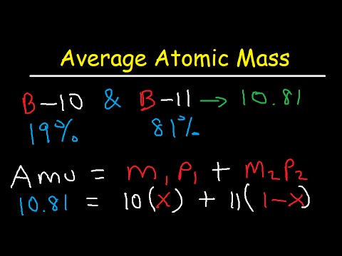 Average Atomic Mass of Isotopes and Relative Percent Abundance Calculation - Chemistry