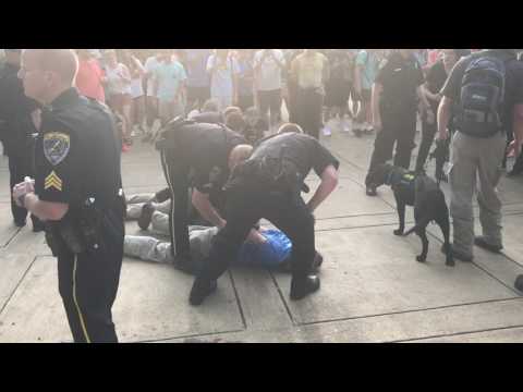 Fight during protest at Auburn University 4-18-2017