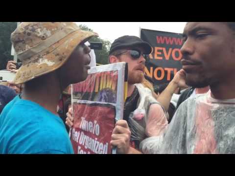 Fights Break Out At DNC Between Protesters and Flag Burning Communists