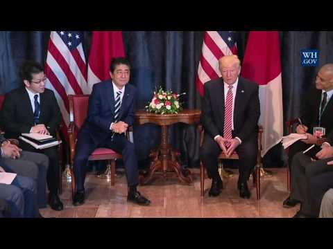 President Trump has a Bilateral Meeting with Prime Minister Abe of Japan