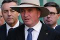 Deputy Prime Minister Barnaby Joyce and the Nationals address the media at a press conference at Parliament House.