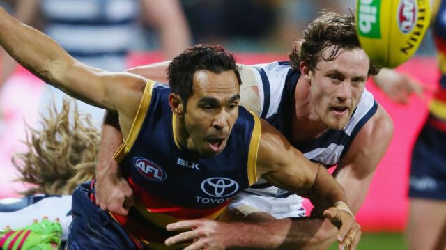 Jed Bews has enjoyed more success than most against Eddie Betts in recent years.