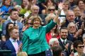 Margaret Court at Wimbledon last year.