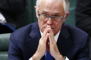 Prime Minister Malcolm Turnbull during question time. 