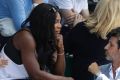 Serena Williams watched her older sister from the stands.