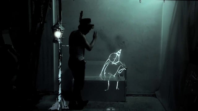 Projection mapping live performance art - The Alchemy of Light by a dandypunk