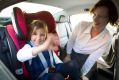 Professor Lynne Bilston from Neuroscience Research Australia, shows how to correctly fit a car seat to keep Bayleigh ...
