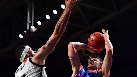 Nathan Sobey, right, will attend mini-camps with four NBA clubs including Brooklyn Nets, LA Clippers and the Utah Jazz