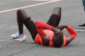 Eliud Kipchoge after crossing the finish line at Monza