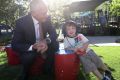 Prime Minister Malcolm Turnbull with Isaac at a childcare centre in Canberra in February. 