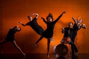 Elle Evangelista, Gerard Van Dyck, Anna Seymour, Myele Manzanza and Timothy Ohl rehearse Kage dance theatre's new show ...