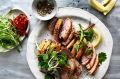 Spicy-salt duck breasts with lemon.