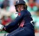 Wonky one: Jason Roy of England plays the shot that sees him dismissed.