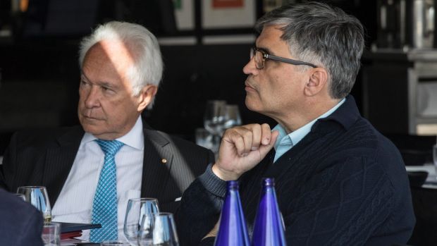 David Flint (left) dined with Bernardi on Thursday.