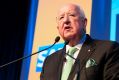 Former Rio Tinto chief Sam Walsh speaking in Brisbane on Wednesday.