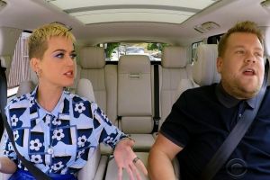 Katy Perry and James Corden on Carpool Karaoke.