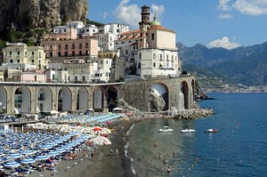 The coastal road running through Atrani on the Amalfi Coast in Italy. Photo: Brian Johnston str15-trav10Euro