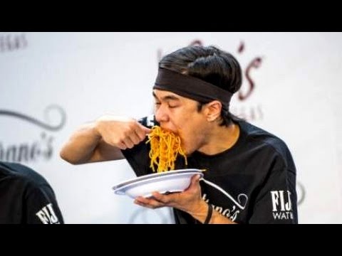 World Pasta Eating Championship (World Record Broken)