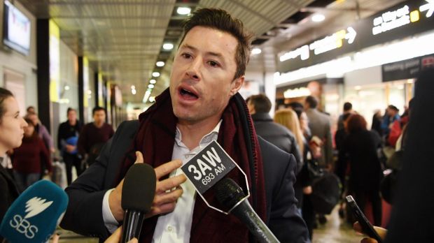 Former AFL player Andrew Leoncelli who confronted the passenger who tried to enter the cockpit.